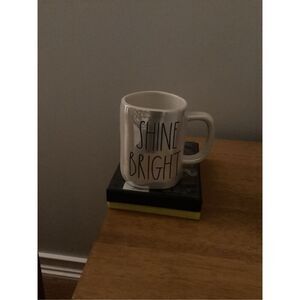 Rae Dunn Shine Bright Ceramic Mug Magenta NEW Iridescent